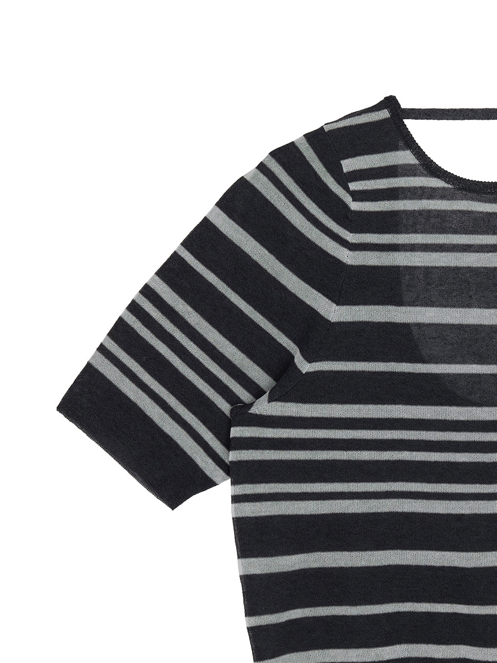 REVERSIBLE SHEER BORDER KNIT TOP