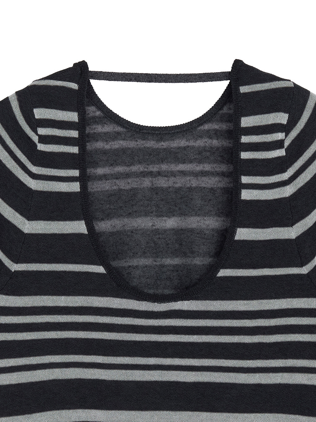 REVERSIBLE SHEER BORDER KNIT TOP