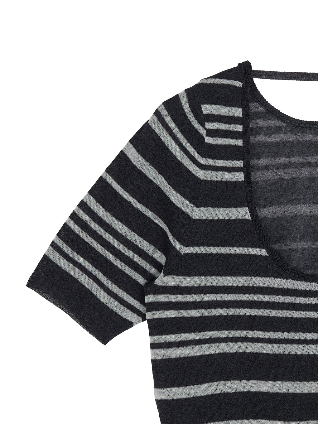 REVERSIBLE SHEER BORDER KNIT TOP