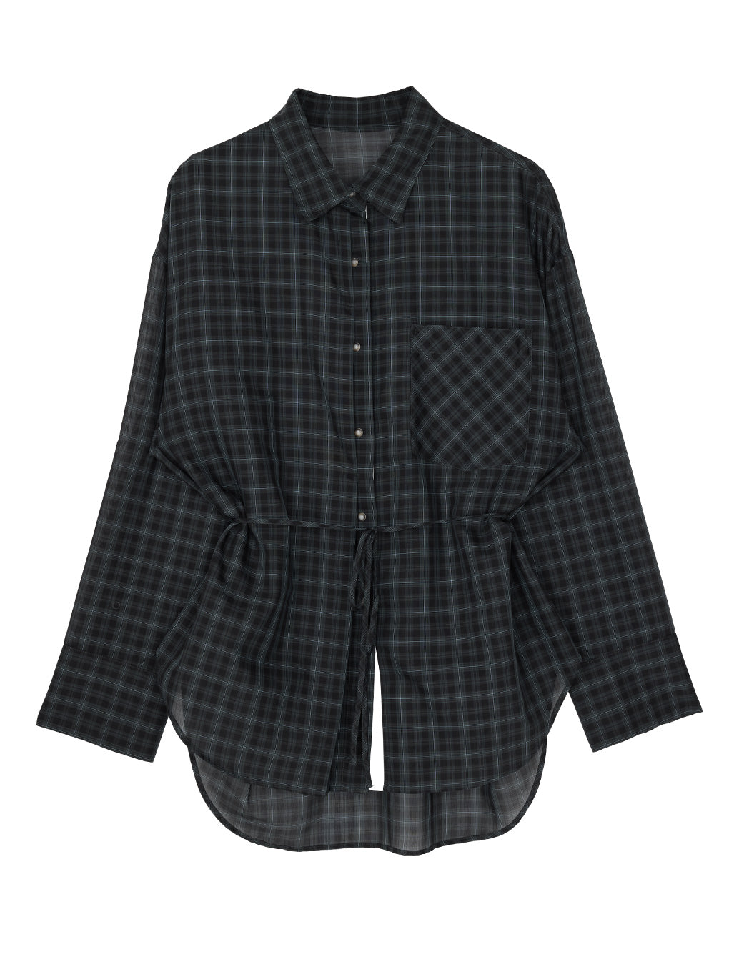 SHEER WAIST MARK OVERSIZE SHIRT