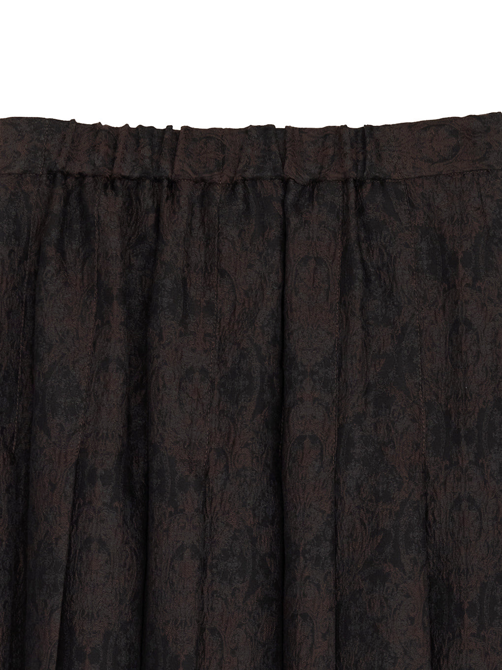 SHEER DAMASK JACQUARD PLEATED SKIRT