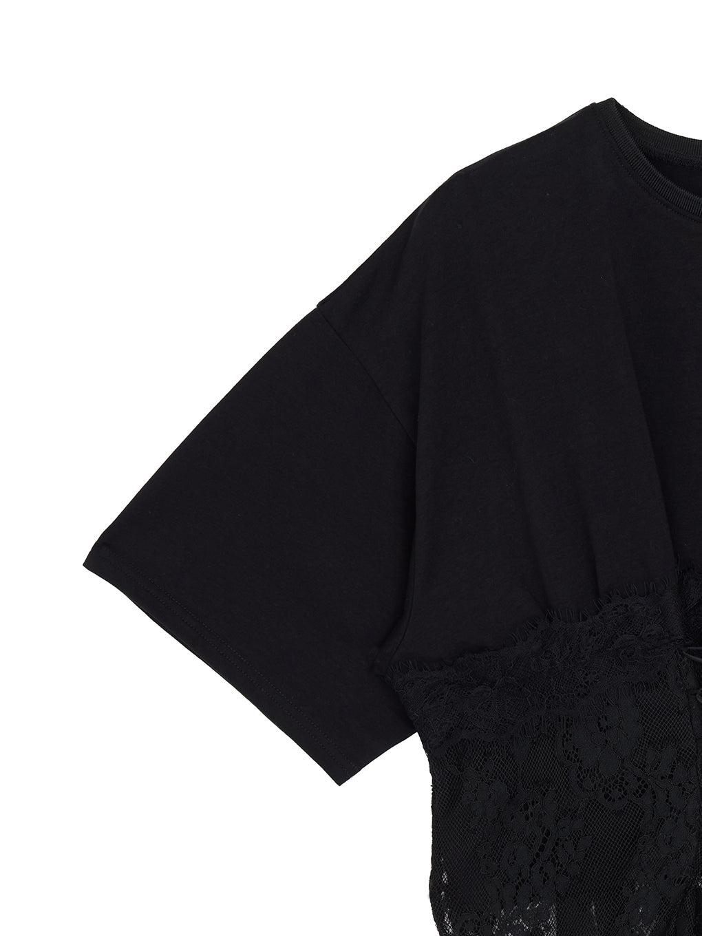 CORSET LIKE LACE DOCKING TEE