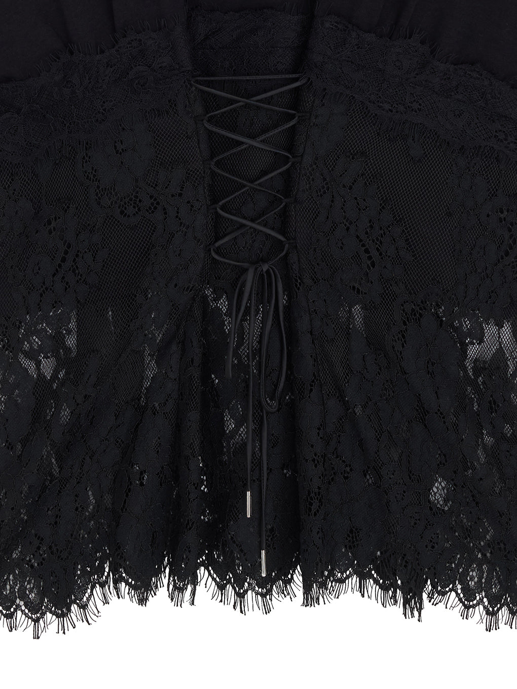 CORSET LIKE LACE DOCKING TEE