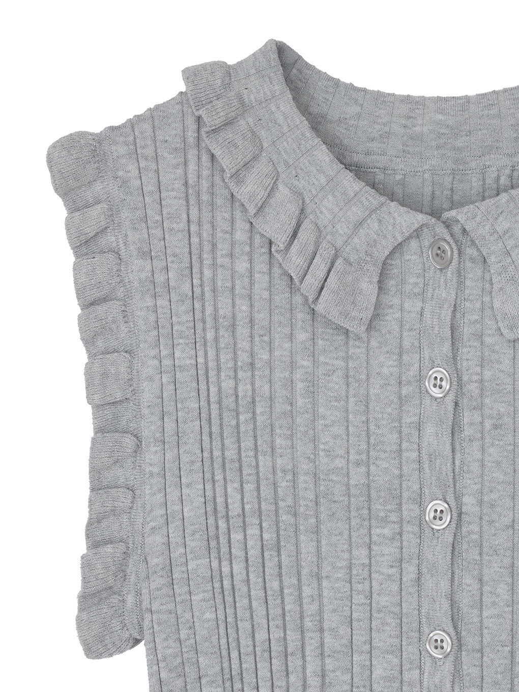 COMPACT FRILL COLLAR KNIT