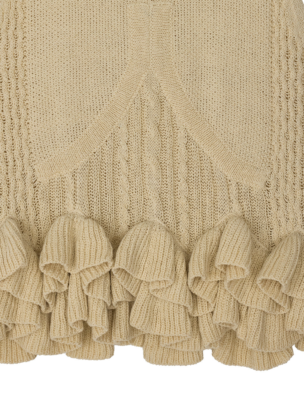 MILT RUFFLE KNIT TOP