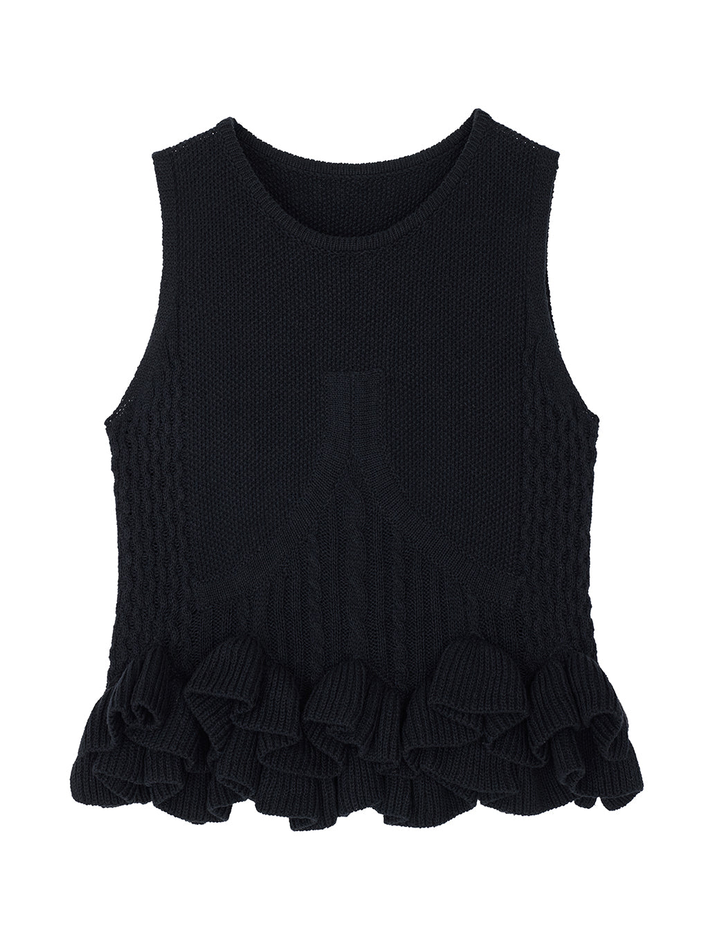 MILT RUFFLE KNIT TOP