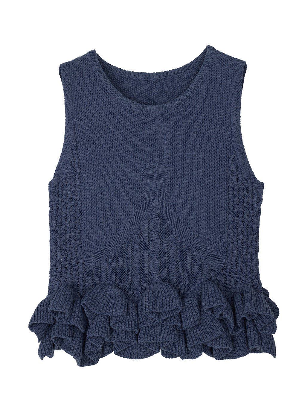 MILT RUFFLE KNIT TOP