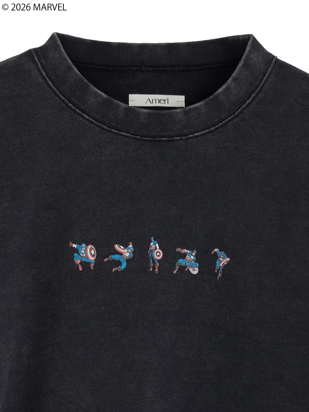MARVEL COMIC SHORT SWEAT TOP