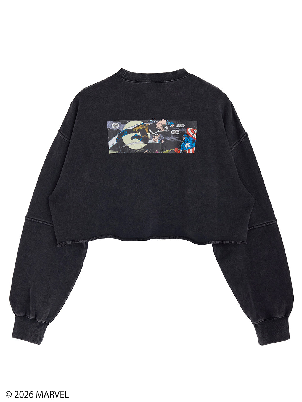 MARVEL COMIC SHORT SWEAT TOP