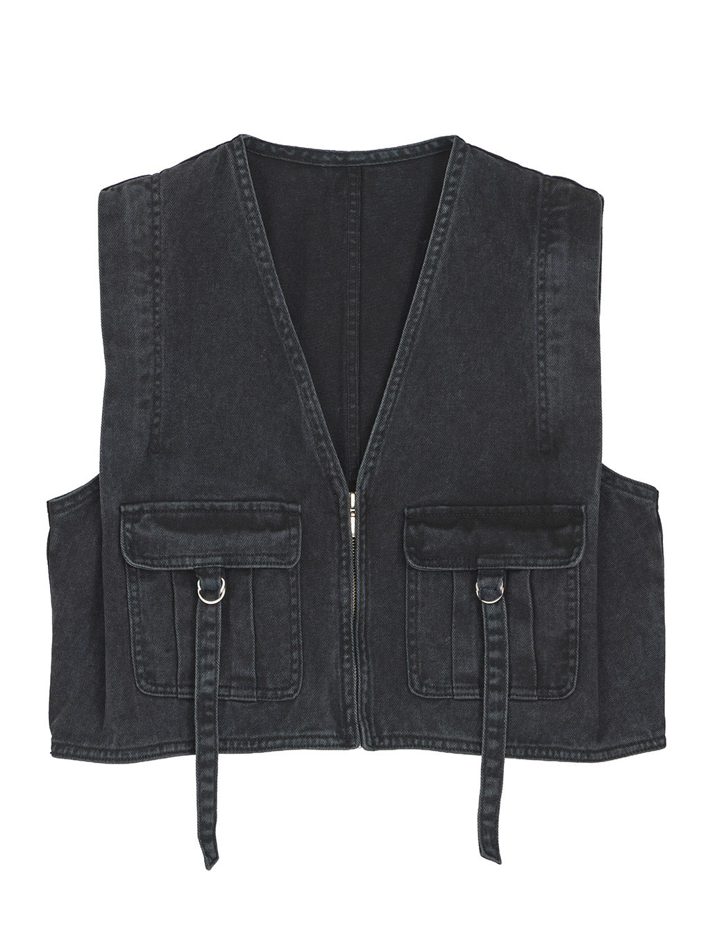 COMPACT FADE DENIM VEST