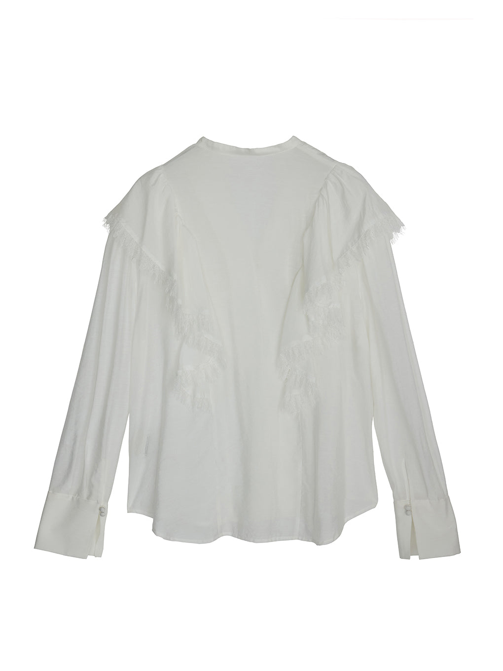 UND LACE DRAPE FRILL BLOUSE
