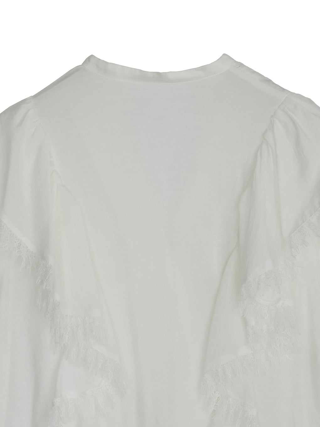 UND LACE DRAPE FRILL BLOUSE