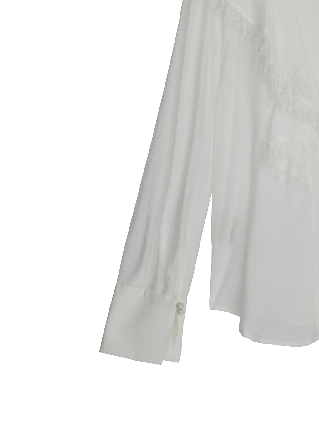 UND LACE DRAPE FRILL BLOUSE