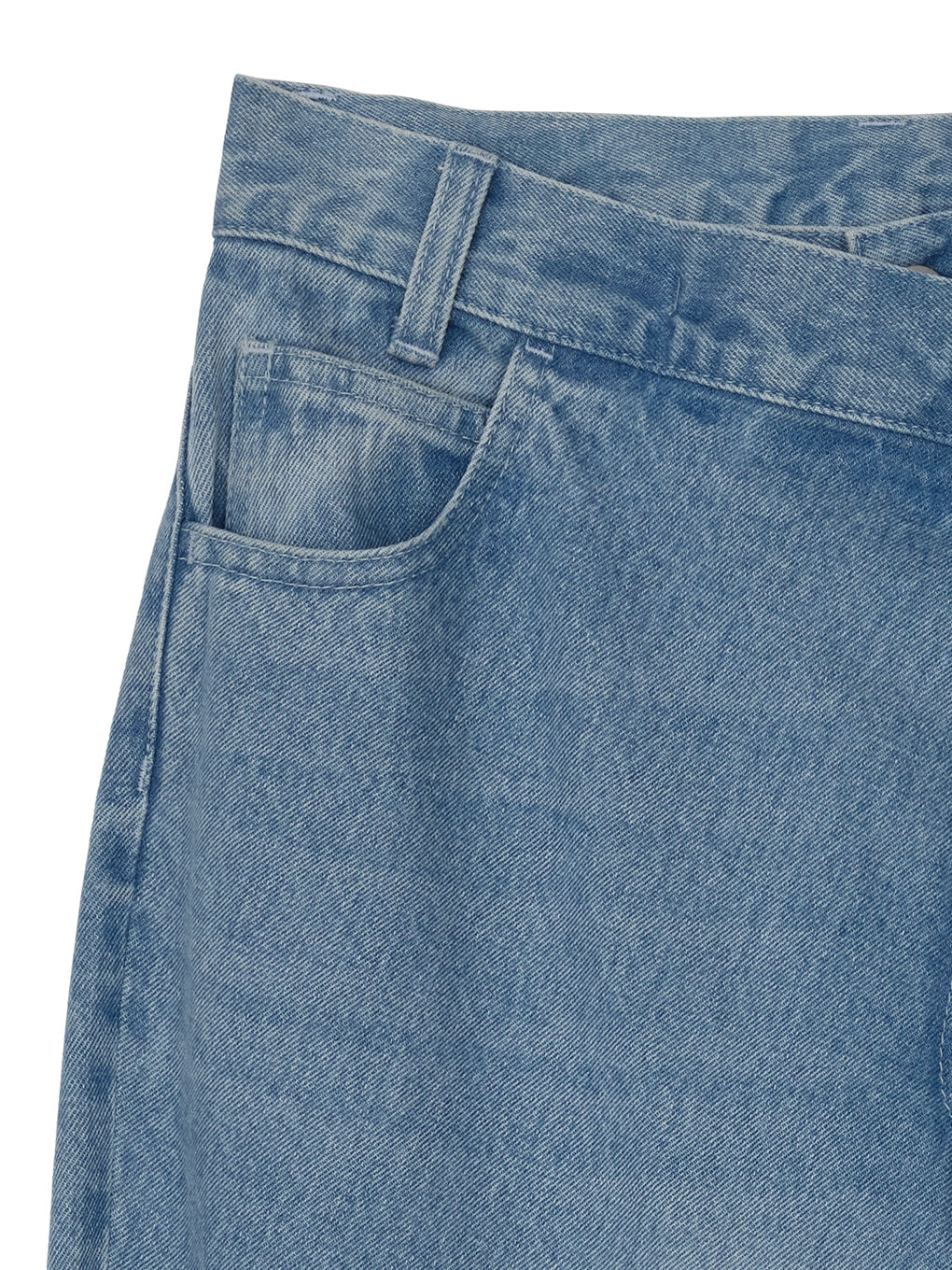 UND WIDE TUCK LACE DENIM PANTS