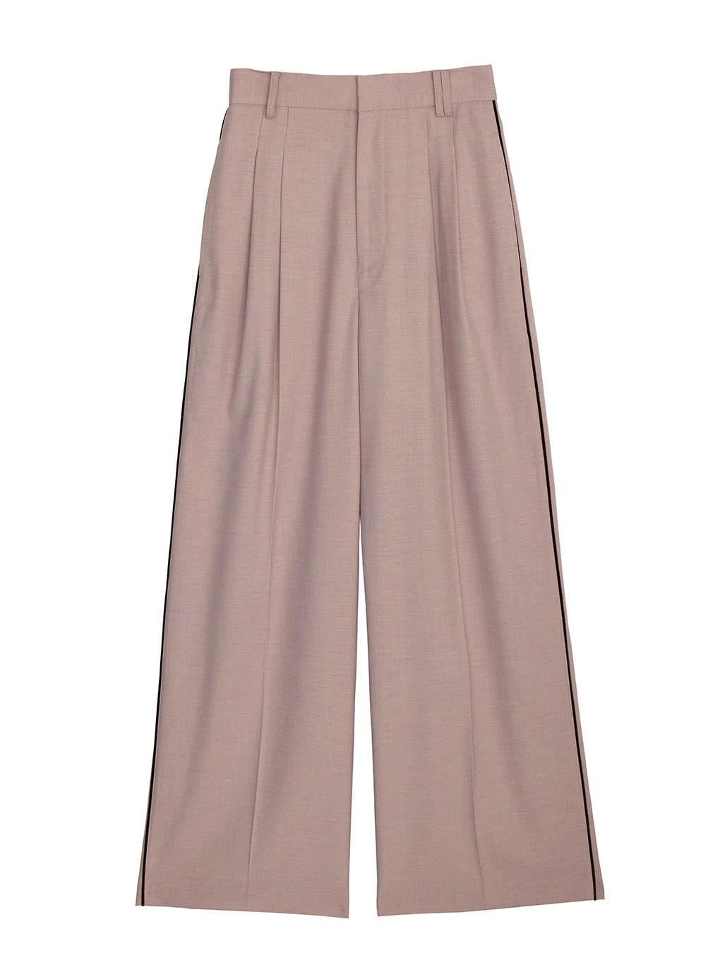 UND LINE DETAIL WIDE STRAIGHT PANTS