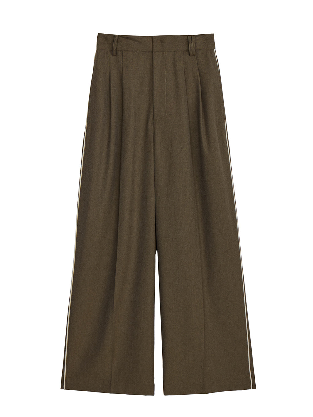 UND LINE DETAIL WIDE STRAIGHT PANTS