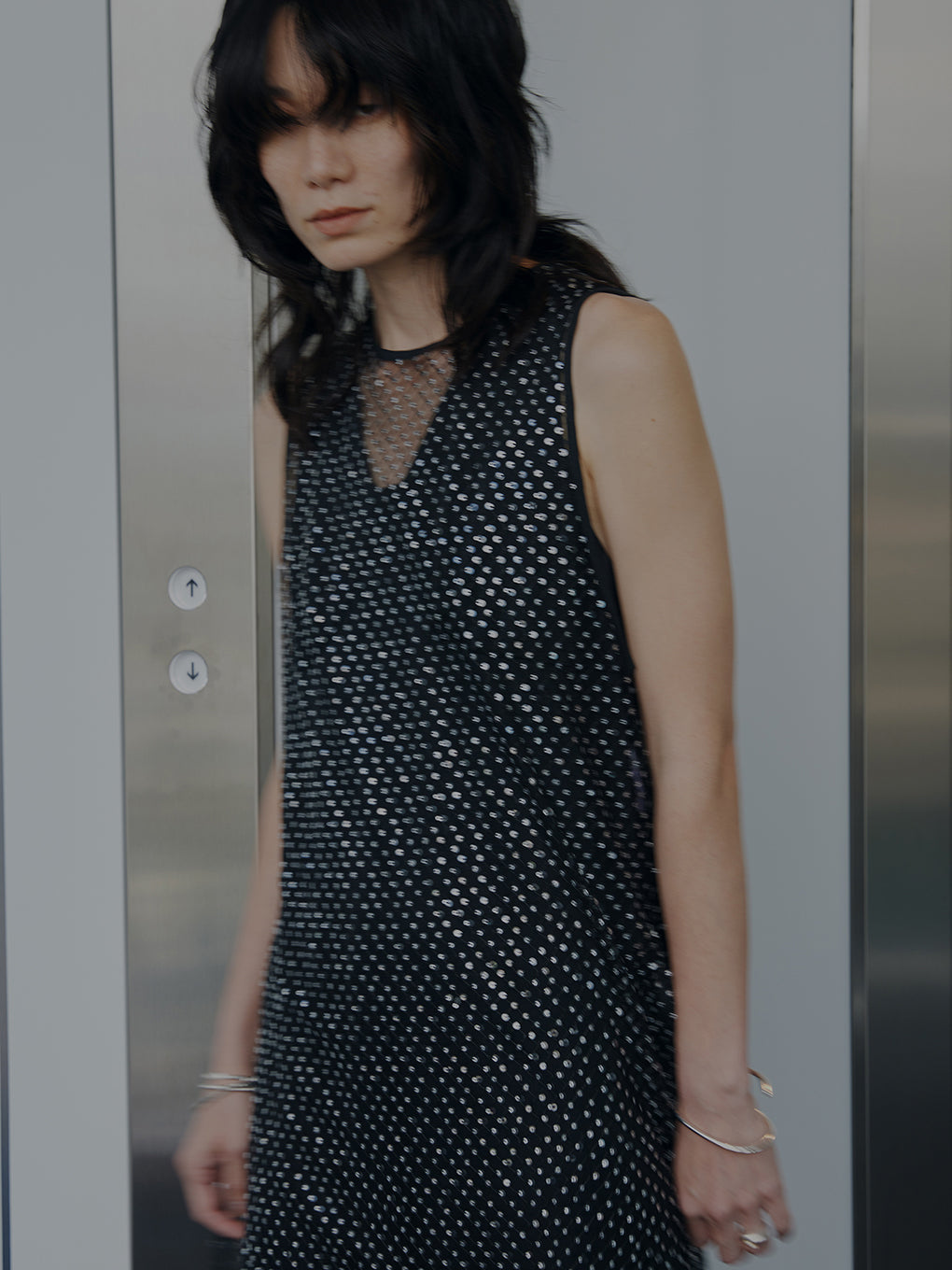 SPANGLE LAYERED DRESS