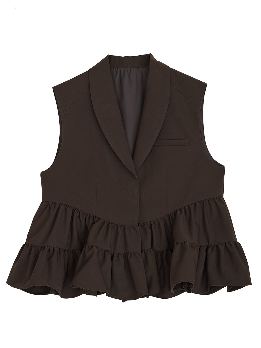 UND CURVE LINE FRILL VEST