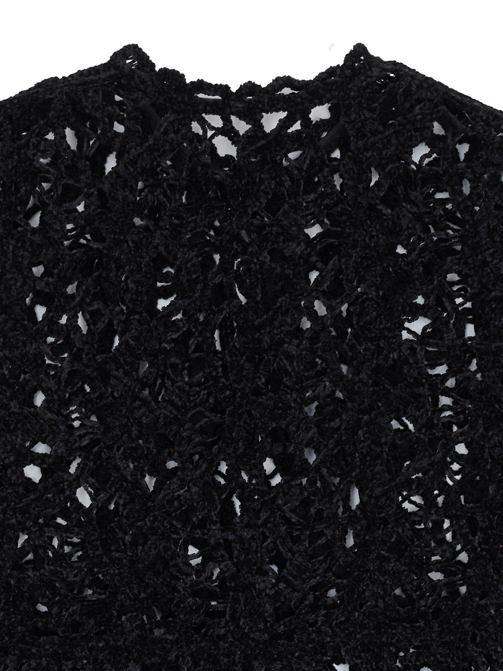 UND VELOUR LACE PEPLUM KNIT TOP