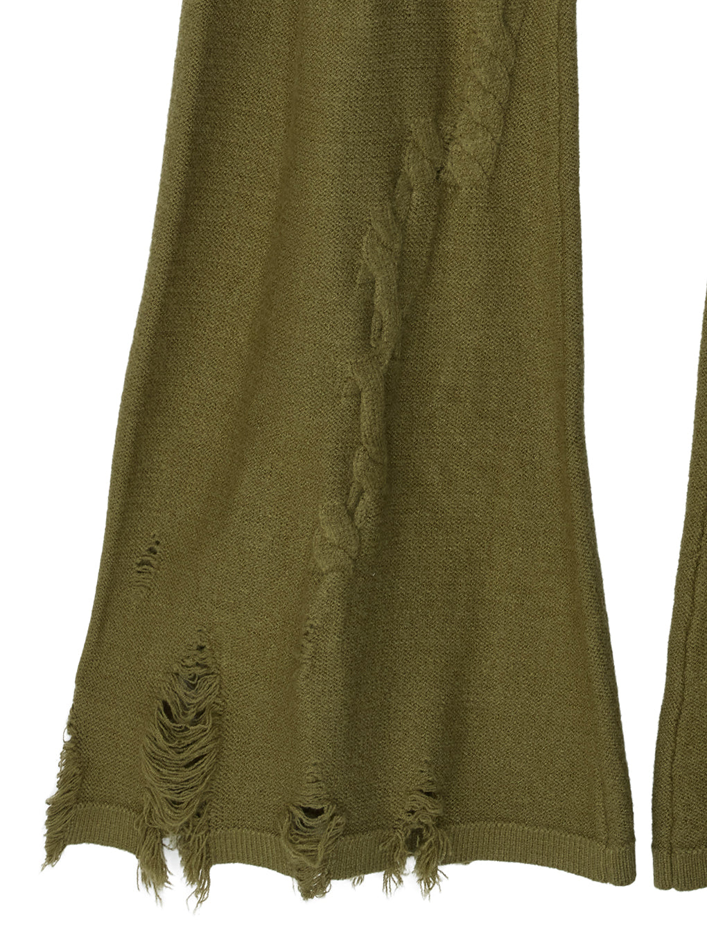 UND RANDOM CABLE KNIT PANTS