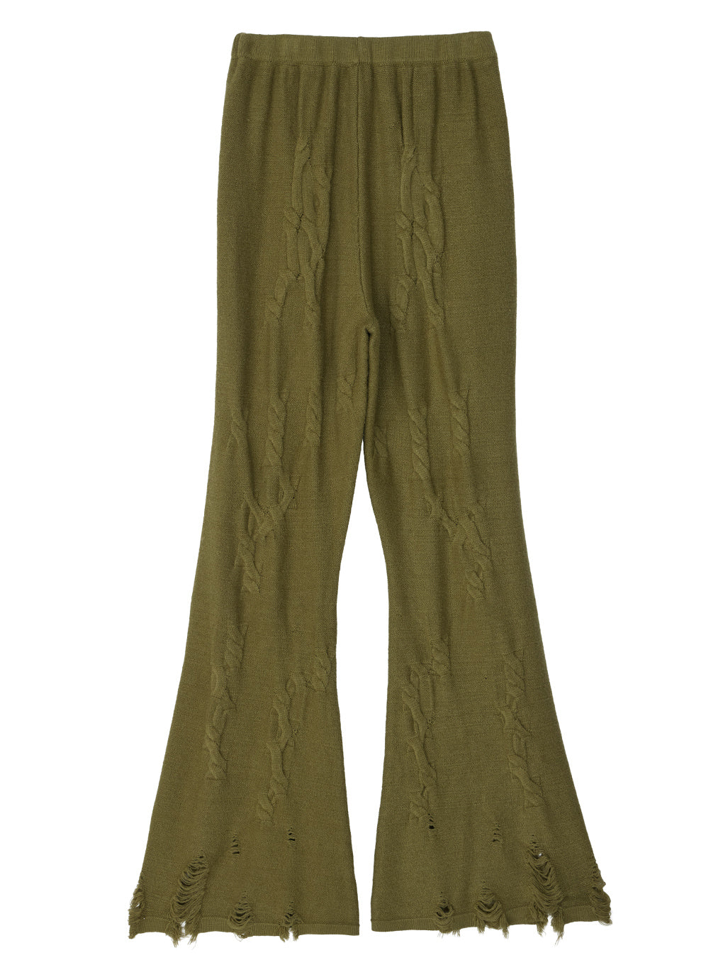 UND RANDOM CABLE KNIT PANTS