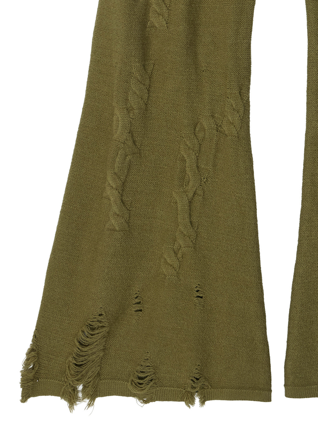 UND RANDOM CABLE KNIT PANTS