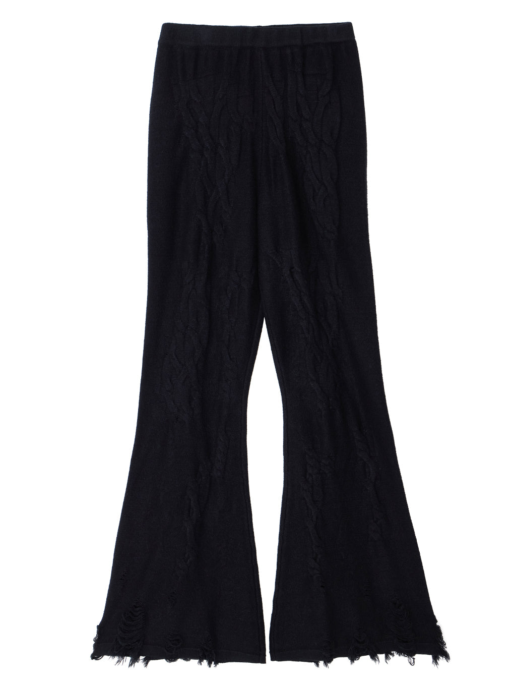 UND RANDOM CABLE KNIT PANTS