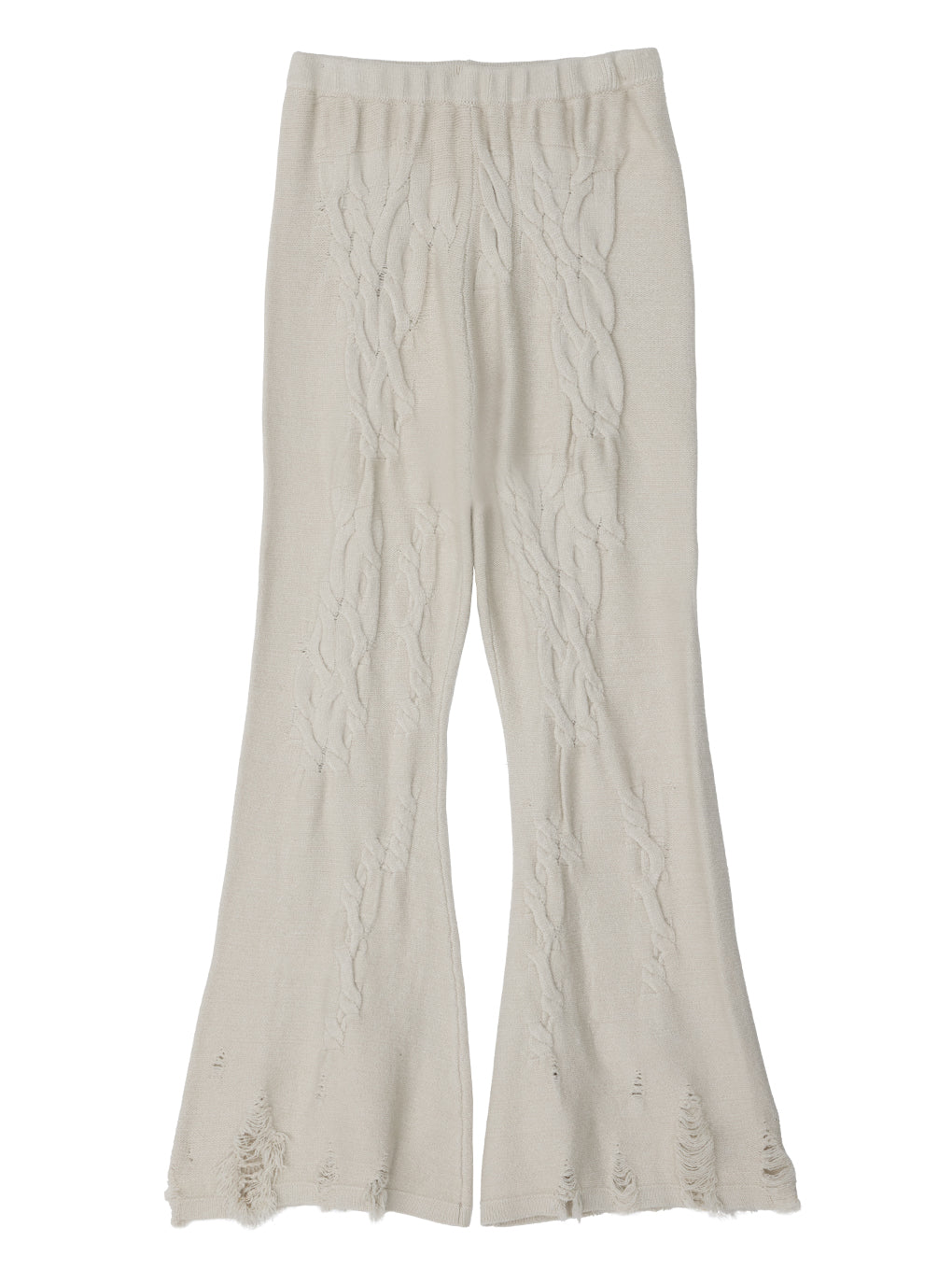 UND RANDOM CABLE KNIT PANTS