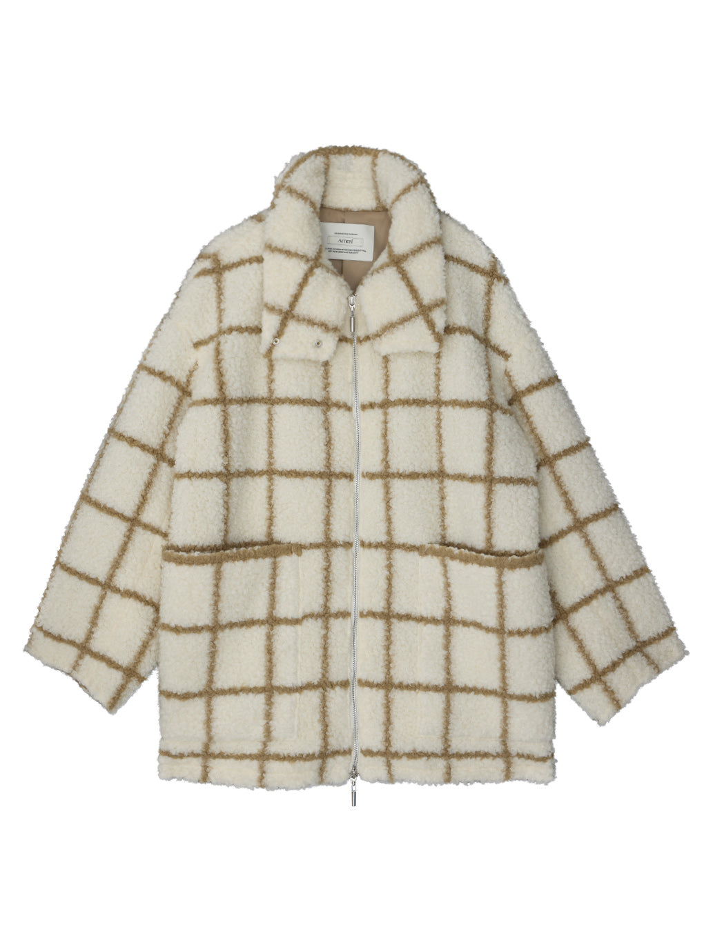 UND WINDOWPANE ZIPUP MIDI COAT