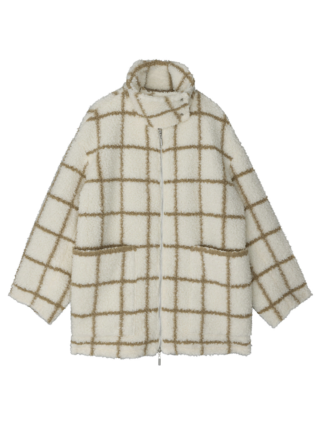 UND WINDOWPANE ZIPUP MIDI COAT