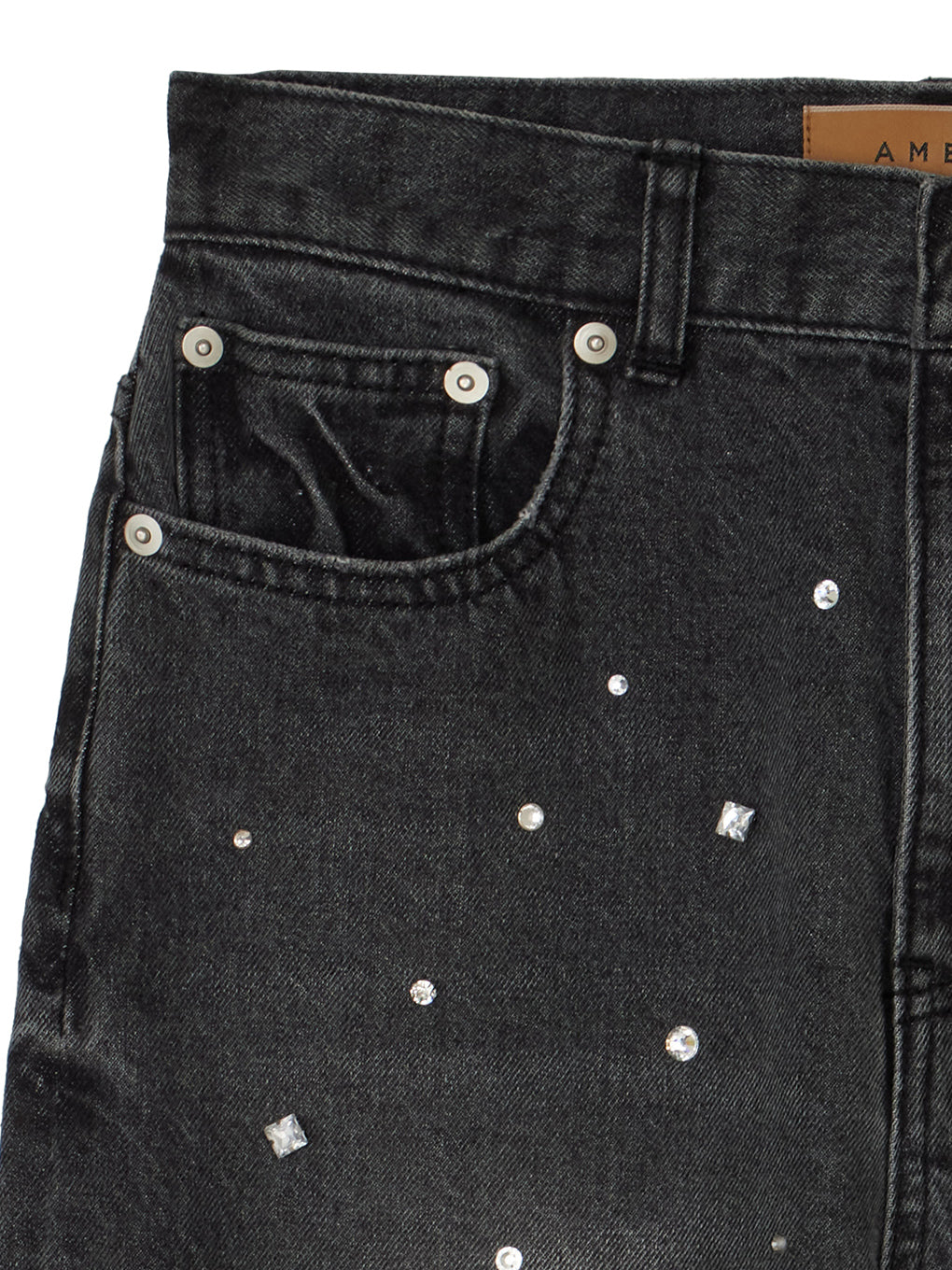 UND BIJOU STRAIGHT DENIM PANTS