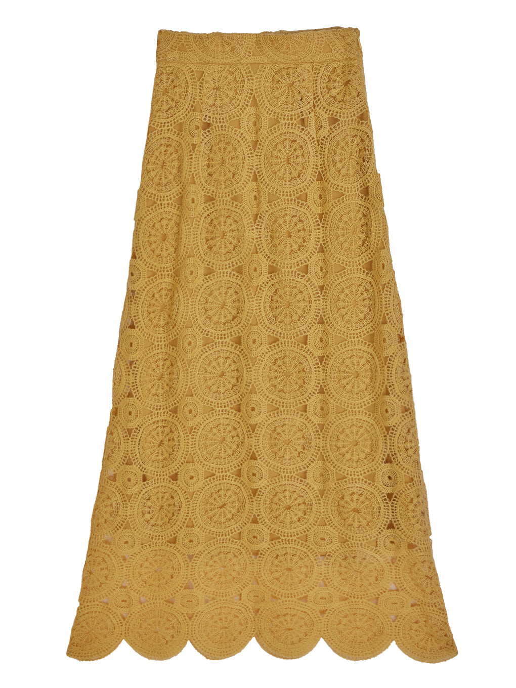 UND LACE LIKE KNIT SEMI FLARE SKIRT