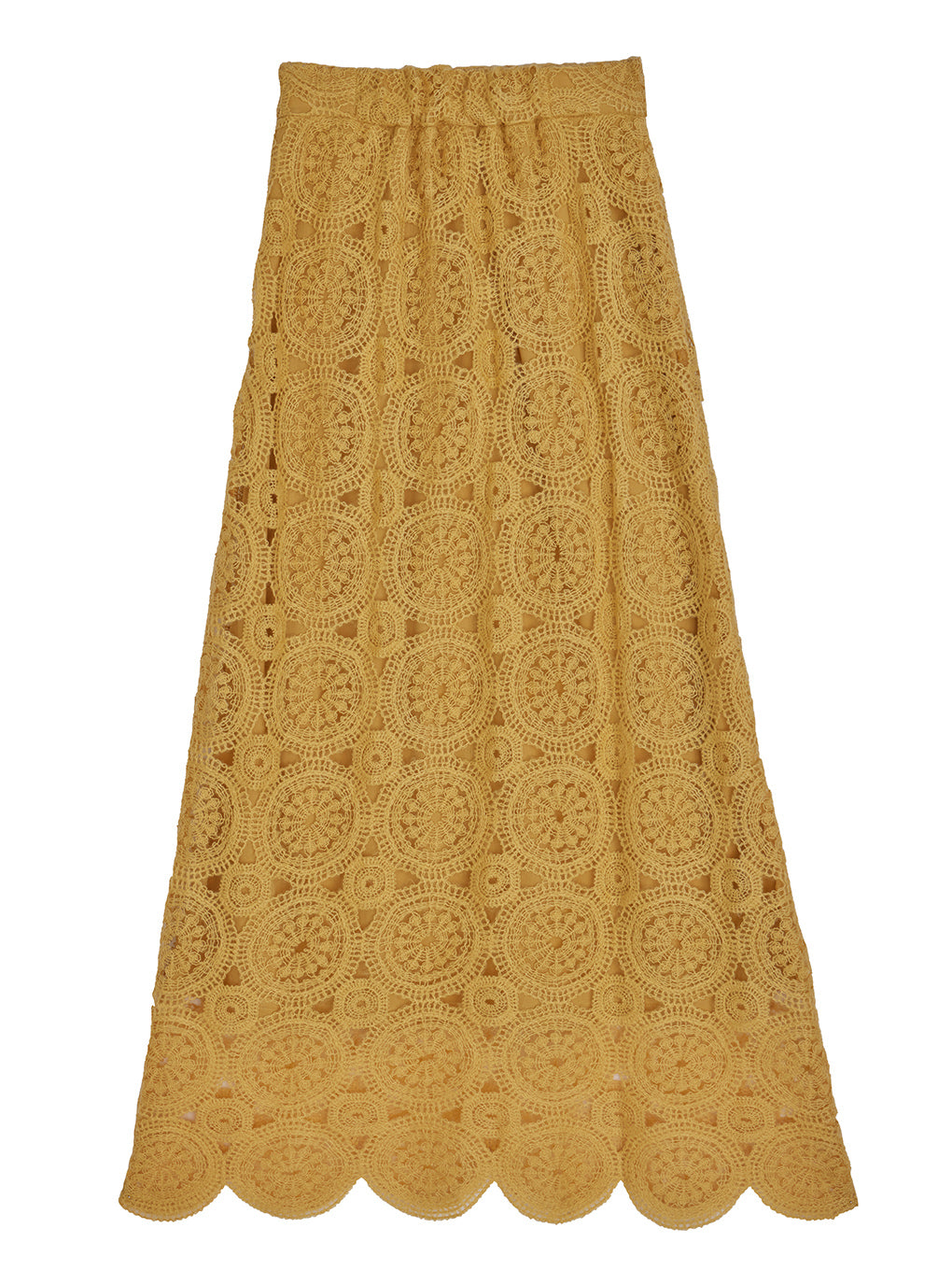 UND LACE LIKE KNIT SEMI FLARE SKIRT