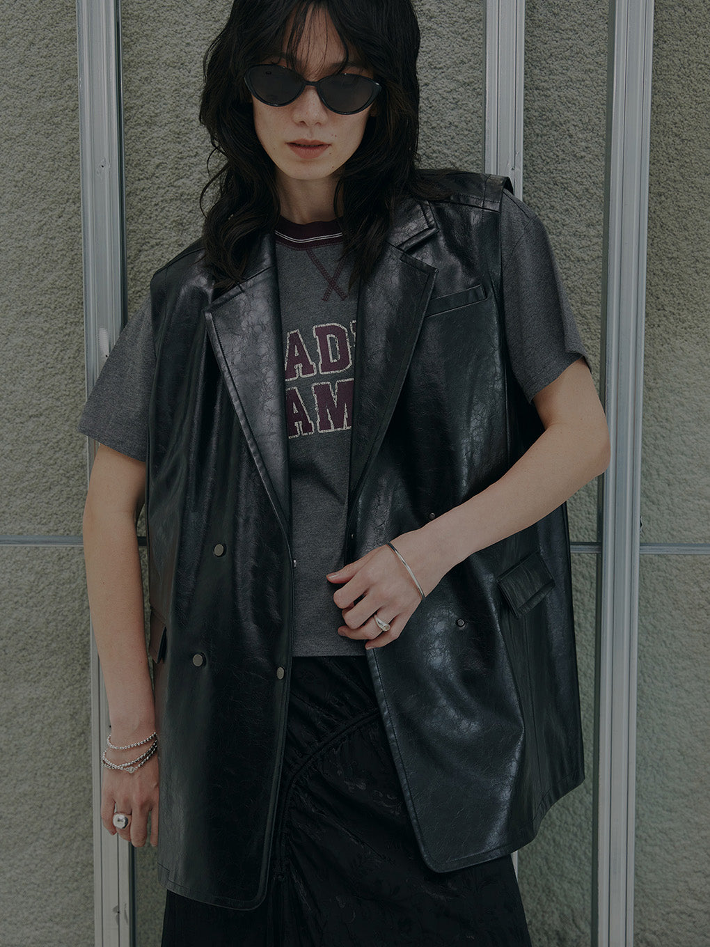 CRASH FAKE LEATHER N/S JACKET