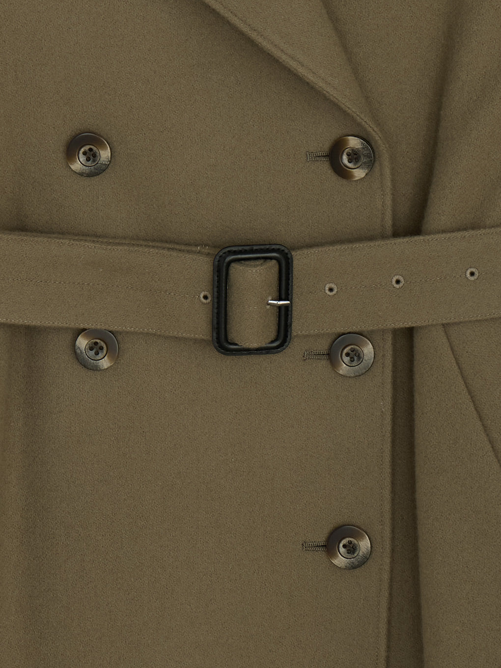UND WOOL ASYMMETRY STAND COLLAR COAT