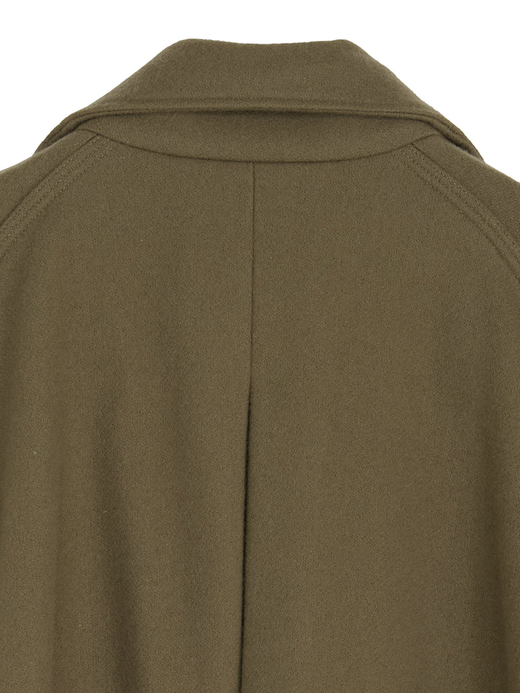 UND WOOL ASYMMETRY STAND COLLAR COAT