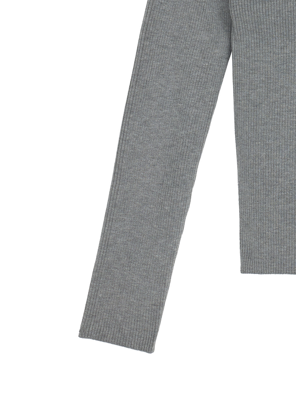UND 2WAY FRILL NECK ZIP KNIT TOP
