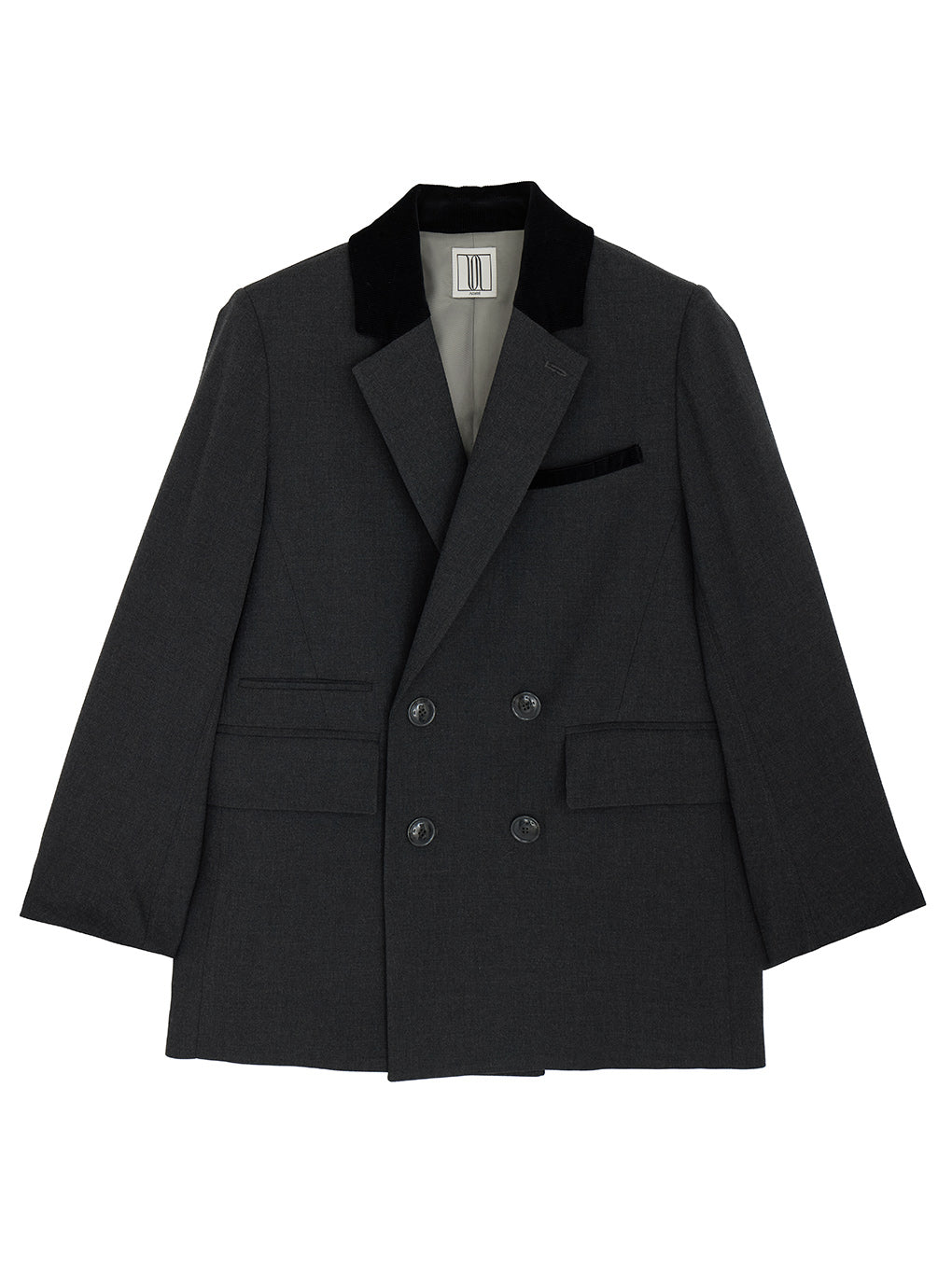 UND MIX FABRIC PATTERN JACKET