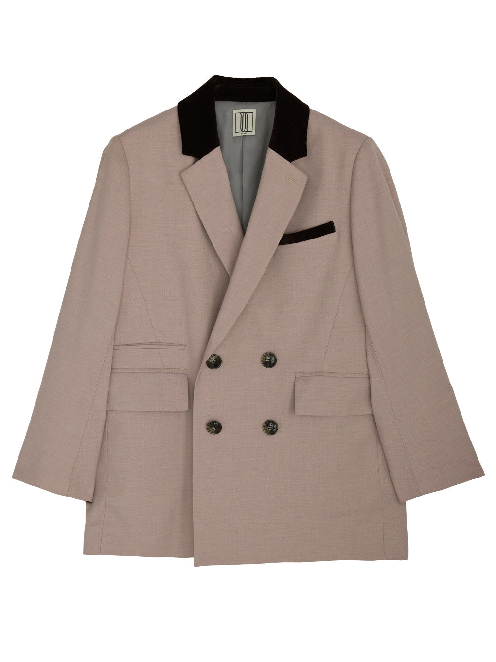 UND MIX FABRIC PATTERN JACKET