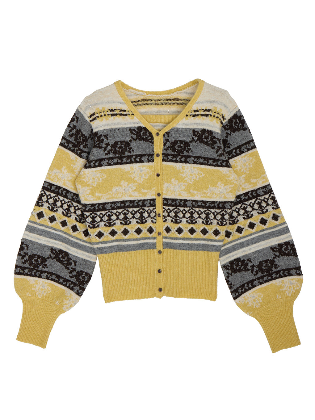UND JACQUARD FAIR ISLE BUISTIER SET KNIT