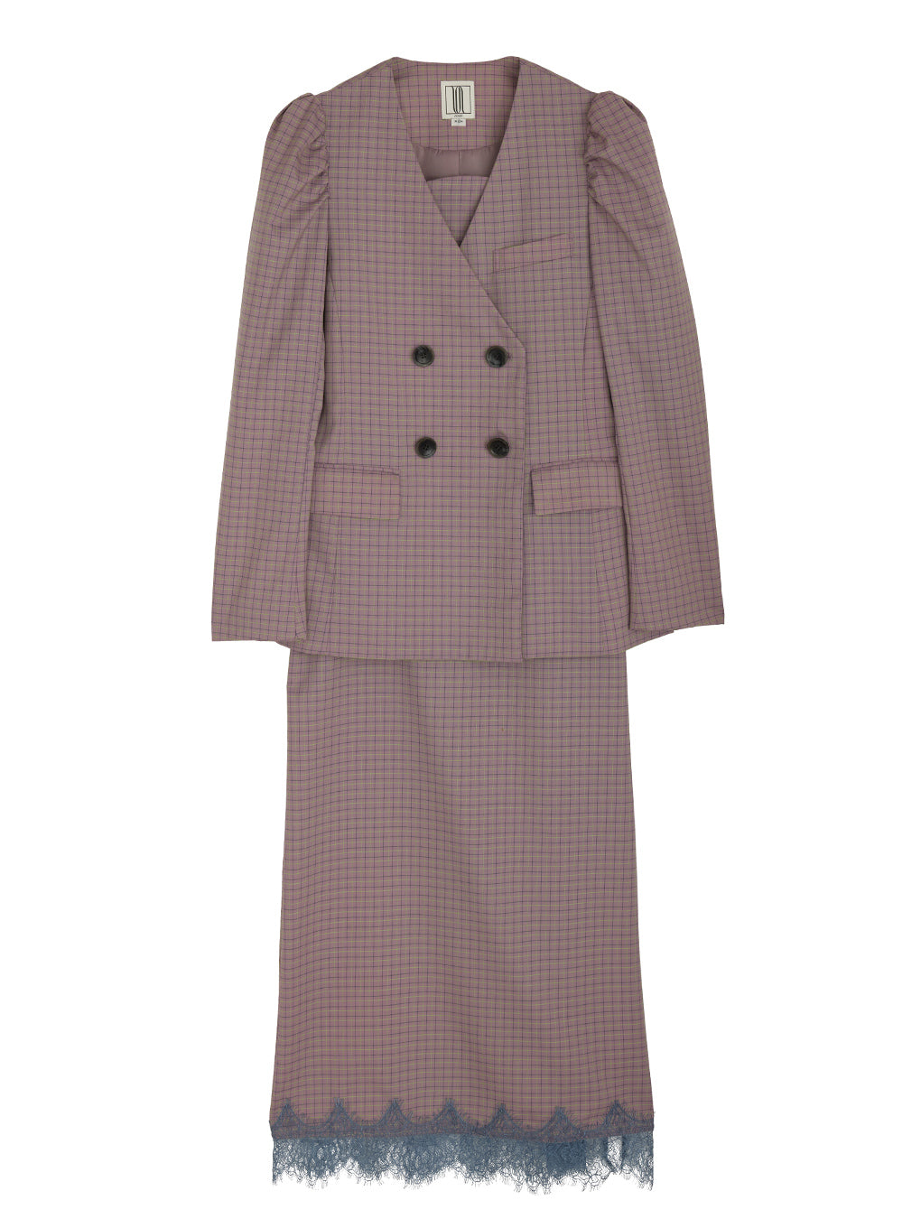 UND JACKET SET CHECK DRESS