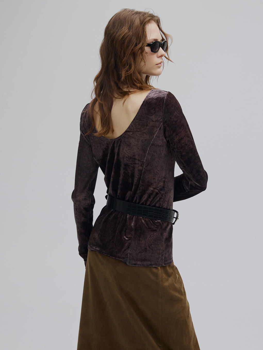 VINTAGE PAISLEY VELOUR TOP