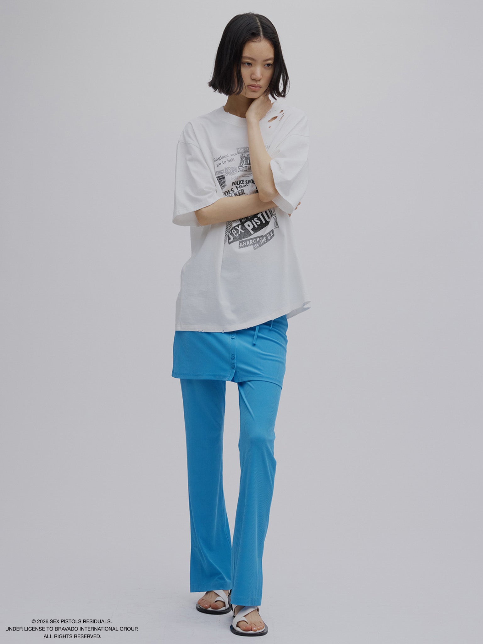 WRAP BELT SET RIB PANTS