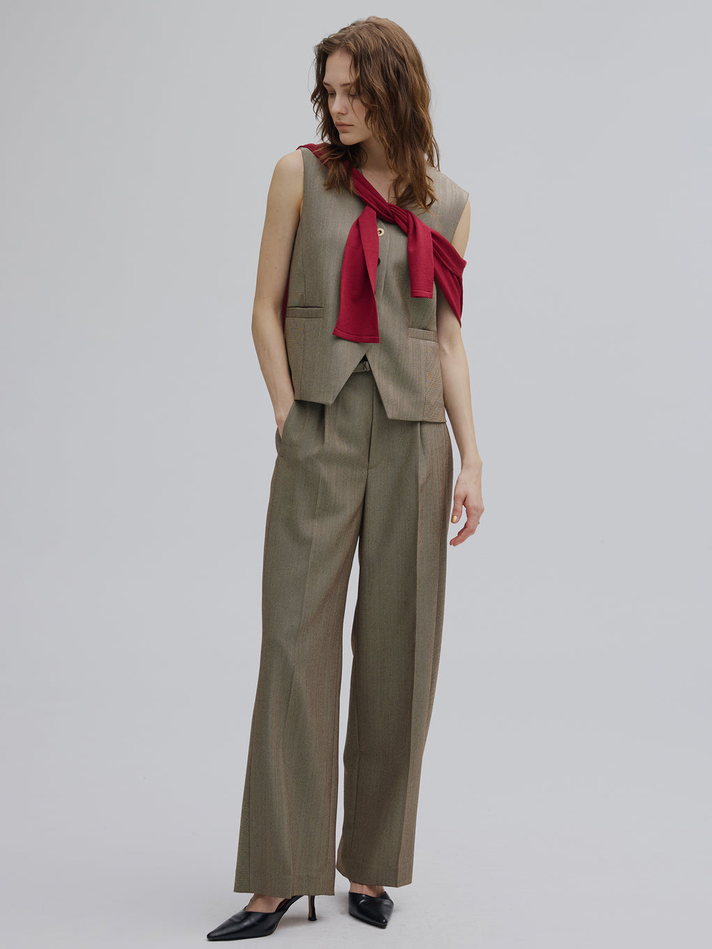 RANDOM HERRINGBONE VEST