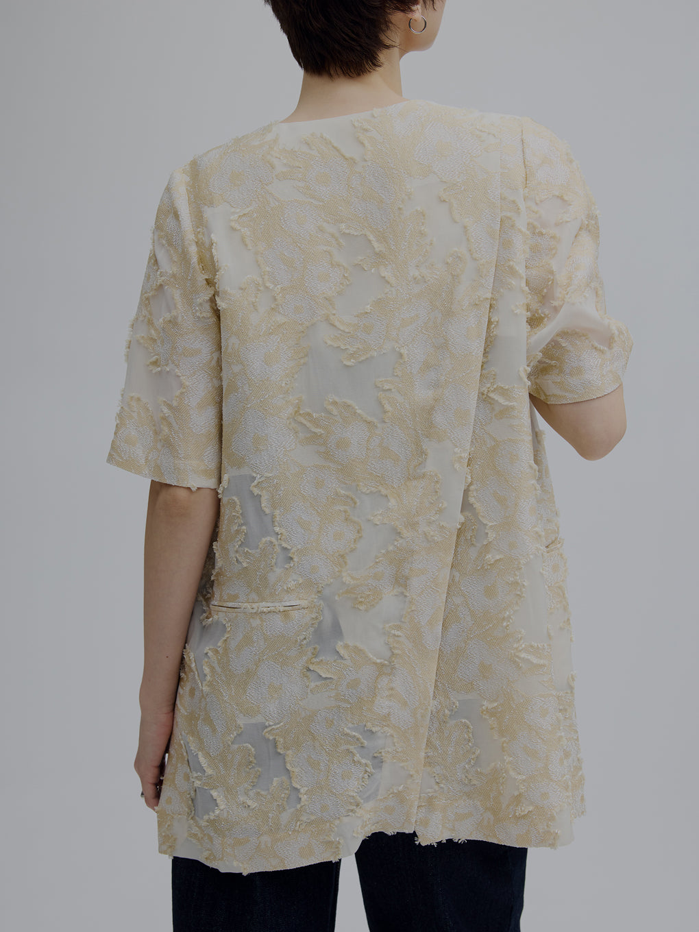 CUT JACQUARD JACKET SET UP