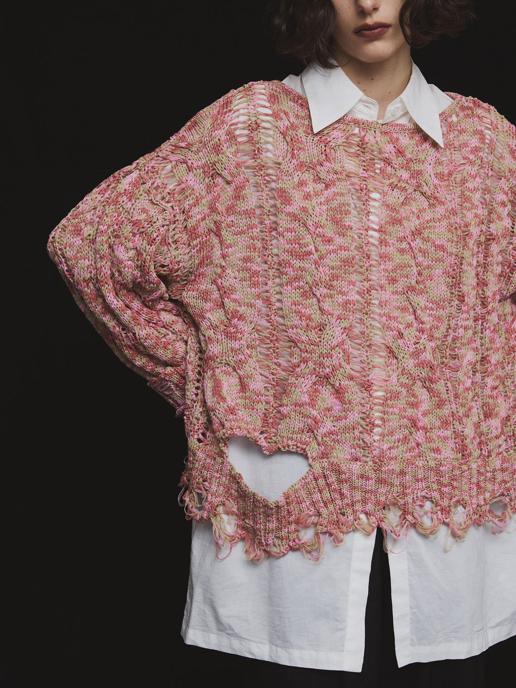 CABLE PATTERN DAMAGE LOOSE KNIT