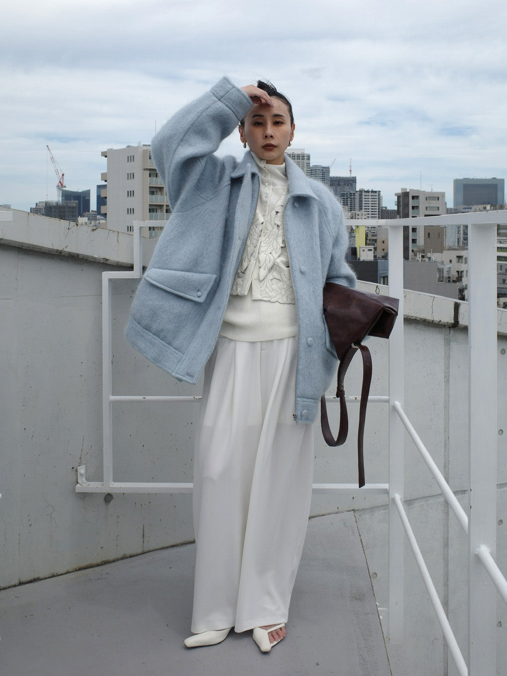 UND MOHAIR SHAGGY FLIGHT JACKET