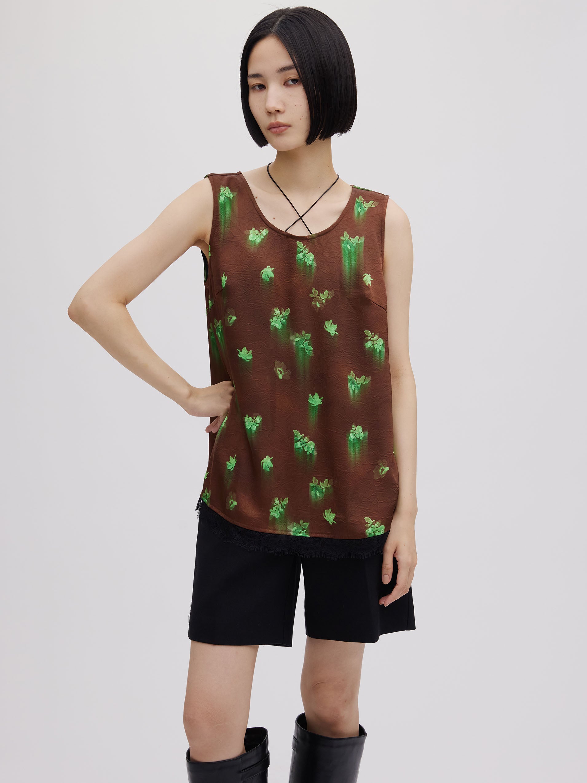 CLARA SATIN TANK TOP