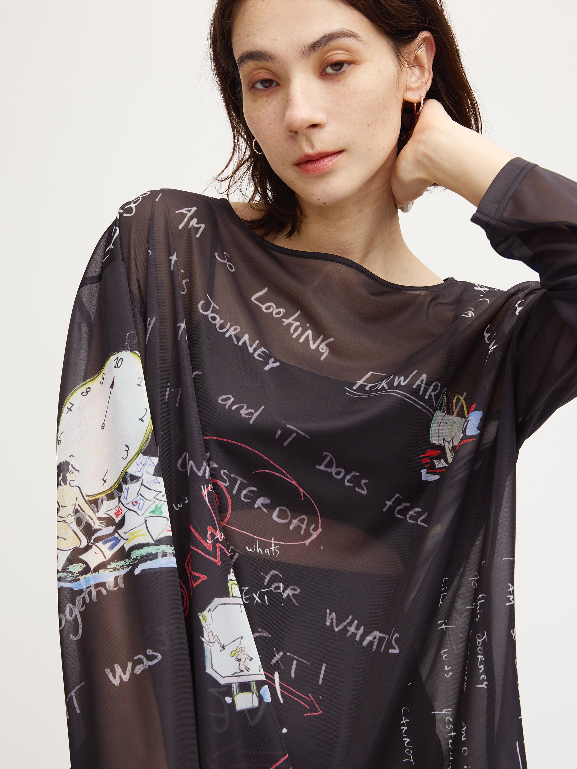 Gabrielle×AMERI 10TH HISTORY SHEER TOP