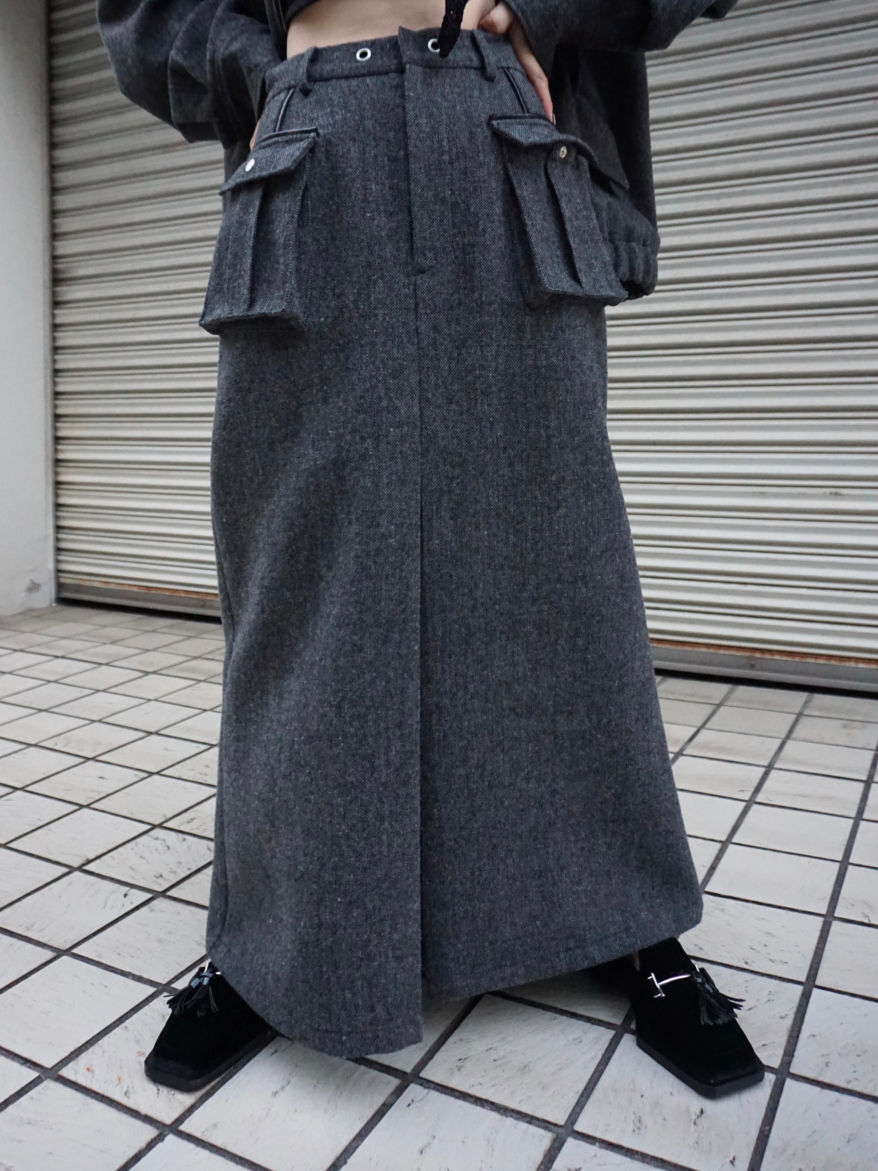 UND TWEED WORK DETAIL SKIRT